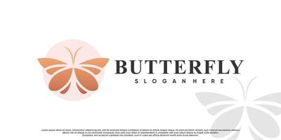 création de logo minimaliste icône papillon ou libellule avec vecteur premium de concept unique