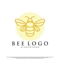 création de logo d'abeille avec vecteur premium de concept créatif