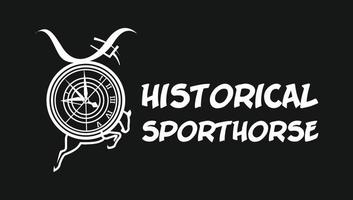 logo de cheval de sport historique pour les courses de chevaux et les affaires de chevaux vecteur