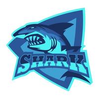 vecteur de conception de logo de mascotte de requin printblue