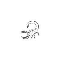 illustration de conception de logo icône scorpion vecteur