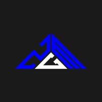 conception créative du logo de lettre zgm avec graphique vectoriel, logo zgm simple et moderne en forme de triangle. vecteur
