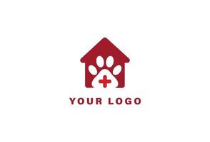 création de logo de soins à domicile pour animaux de compagnie vecteur