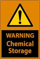 signe de symbole de stockage de produits chimiques d'avertissement sur fond blanc vecteur