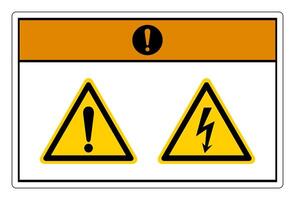 avertissement symbole de danger de choc électrique signe sur fond blanc vecteur