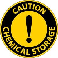 attention signe de symbole de stockage de produits chimiques sur fond blanc vecteur