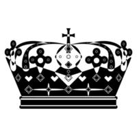 couronne dans le style de contour. symbole royal classique. illustration vectorielle lineart isolée sur fond blanc. vecteur