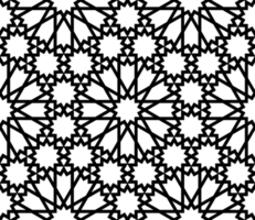 motif noir et blanc de style islamique