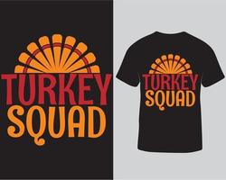 tshirt de thanksgiving de l'équipe de dinde, modèle de conception de tshirt de thanksgiving de dinde téléchargement pro vecteur