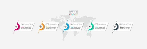 modèle de conception infographique des étiquettes modernes vecteur