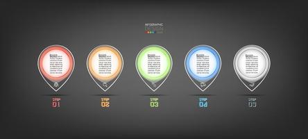 conception infographique moderne en verre point vecteur