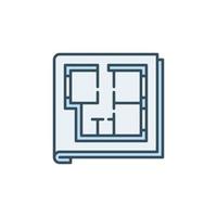 plan de maison documents vecteur concept icône bleue