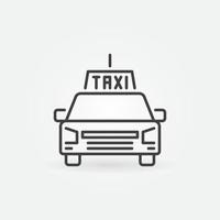 icône de concept de vecteur de service de taxi dans le style de contour
