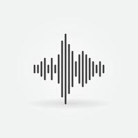 icône minimale de concept de fine ligne de vecteur d'onde sonore