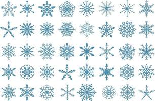 ensemble de vecteurs de flocons de neige de noël découpés au laser vecteur