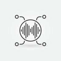 icône de concept de fine ligne de vecteur de conception sonore