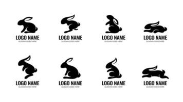 ensemble de logo de lapin vecteur