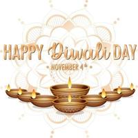 création de logo joyeux jour de diwali vecteur