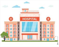 le bâtiment de l'hôpital est un centre médical professionnel, illustration vectorielle eps 10. vecteur
