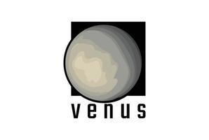 symbole de la planète vénus rétro vintage pour le vecteur de conception de logo de science spatiale
