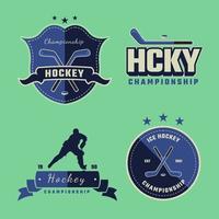 insigne de jeu de hockey sur glace, logo pour le tournoi vecteur