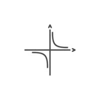 icône de concept de contour de vecteur d'axe de coordonnées mathématiques