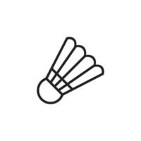 vecteur de conception de logo icône volant de badminton
