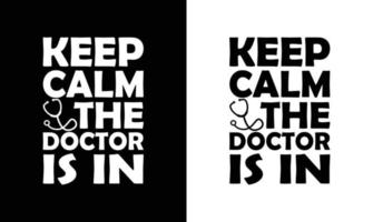 conception de t-shirt de citation de docteur, typographie vecteur