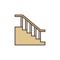 icône ou logo coloré de concept de vecteur d'escaliers