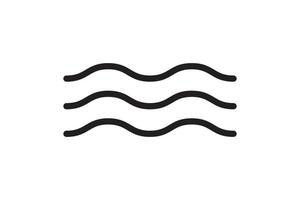 conception de vecteur d'illustration de vague d'icône de mer. élément graphique du logo de l'océan. symbole aquatique.