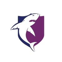 création de logo vectoriel de requin. modèle de conception de vecteur d'icône de requin créatif.