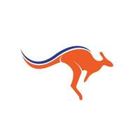 création de logo vectoriel kangourou. concept créatif de conception de logo nature kangourou.