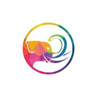 création de logo vectoriel éléphant. création de logo abstrait éléphant créatif.