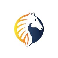création de logo de cheval. conception de modèle graphique élégant pour la course à la ferme de l'entreprise. vecteur