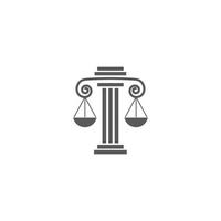 modèle de logo de droit de la justice vecteur