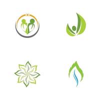 logos de l'écologie des feuilles d'arbre vert vecteur