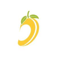 logo de conception d'illustration vectorielle d'icône de mangue vecteur