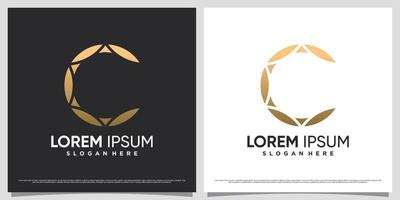 création de logo de lettre initiale c pour l'icône de l'entreprise avec un concept moderne et un élément créatif vecteur