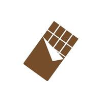 eps10 vecteur marron ouvert icône de barre de chocolat isolé sur fond blanc. symbole de feuille d'emballage de barre de chocolat sucré dans un style moderne simple et plat pour la conception de votre site Web, votre logo et votre application mobile