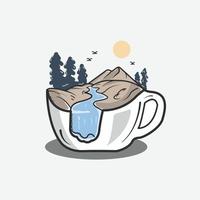 une tasse de café pour commencer la journée vecteur