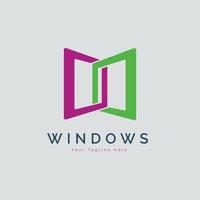 conception de modèle de logo moderne windows pour la marque ou l'entreprise et autre vecteur