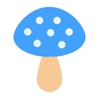 icône de légume en forme de parapluie, vecteur de champignon
