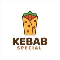 concept de logo de kebab vecteur