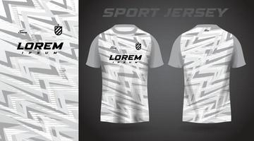 conception de maillot de sport chemise grise blanche vecteur