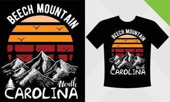 fichier eps de modèle de conception de t-shirt de montagne pour le vecteur de montagne