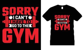 vecteur de conception de t-shirt de typographie de gym ou de fitness. bodybuilder, formation, exercice, barbell,