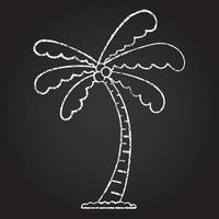 dessin à la craie de palmier vecteur