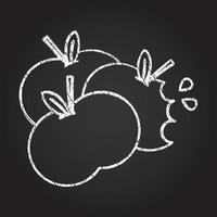 dessin à la craie de pommes vecteur