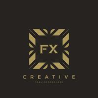 fx lettre initiale luxe ornement monogramme logo modèle vecteur