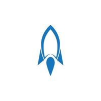 logo d'illustration de fusée vecteur